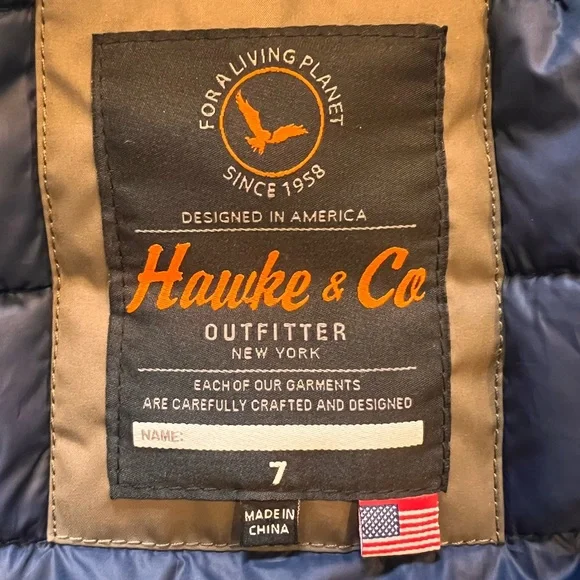 Hawke & Co Outfitter Winter Jacket Youth Performance Outerwear Size 7